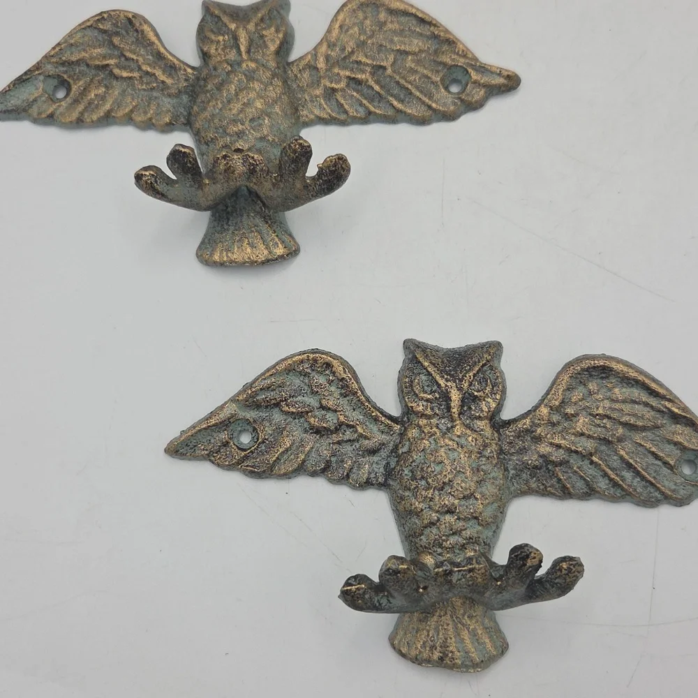 Wrought Iron Owl Wall Hooks